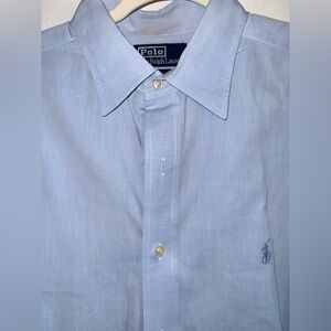 Polo by Ralph Lauren Light Blue Cotton Dress Shirt